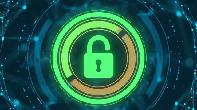 Hacked Security System Logo Reveals Vulnerability in Circular Network Motion Graphic