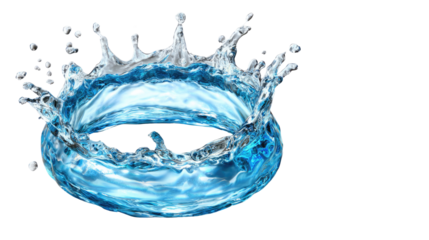 Aquatic Crown: A mesmerizing moment of water frozen in time, capturing the elegance of a droplet, forming a magnificent aquatic crown. A symbol of purity and refreshing vitality.