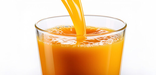 Glass of freshly squeezed orange juice. Carafe with fruit juice in the morning. Oranges on the table