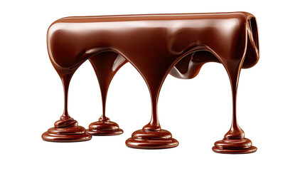 Decadent Chocolate Delight: A rich and enticing display of melting chocolate, with liquid streams cascading gracefully downward.