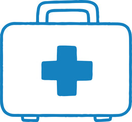 Obraz premium First Aid Kit Doodle Icon