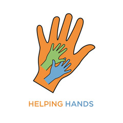 Obraz premium Inspirational Illustration Depicting Cooperative Hands Supporting Unity and