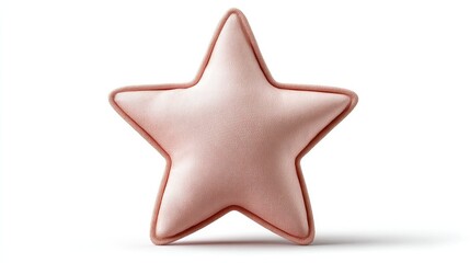Star shaped pillow for nursery decoration or kids room on white background