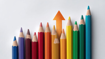 "Growth and Creativity Concept with Colorful Pencils"
