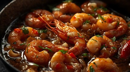 Garlic Butter Shrimp Skillet