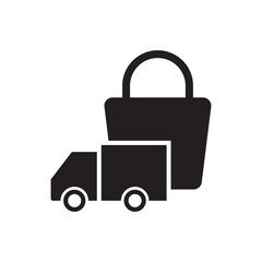 E-commerce Order and Delivery Tracking Solid Icon
