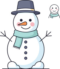 snowman with a broom