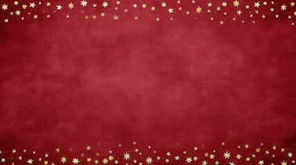 Festive christmas background featuring rich red texture adorned with golden stars creates warm and inviting atmosphere perfect for holiday celebrations
