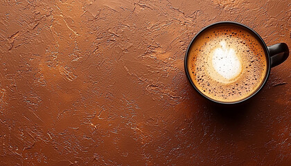 Coffee cup on table, heat and freshness combined generated by AI