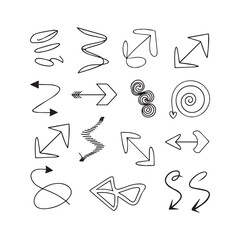  Hand-Drawn Doodle Arrows and Swirls A Collection of Abstract Directional Graphics.