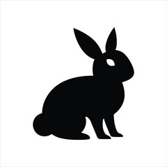 Fototapeta premium Rabbit Icon – Bunny Silhouette Vector Illustration