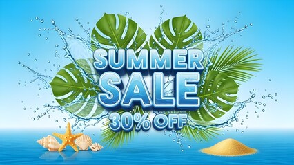 Refreshing summer sale with 30 percent off discount