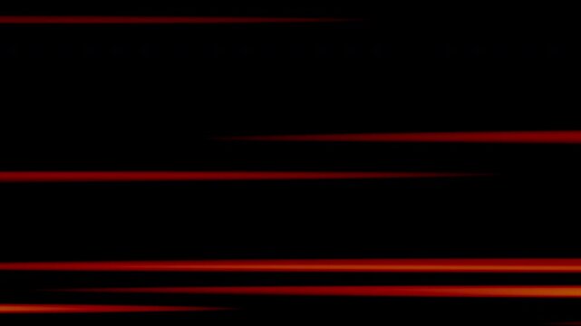 Red horizontal glitch lines overlay with bad TV signal static noise texture on black background.