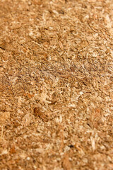 Close up of the surface of the dry coconut coir block for planting media. Top view