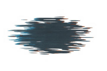Digital data glitching effect creating an abstract smudged background with blue and orange distortion noise, transparent