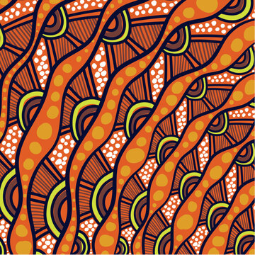 Flowing Tribal Wave Pattern