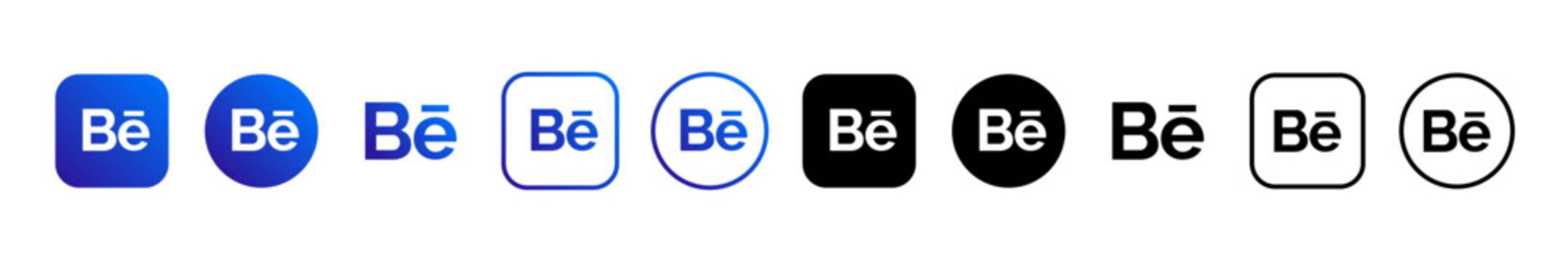 behance logo icon. behance social media