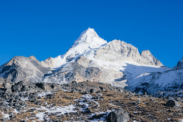 Beautiful snowcapped mountain  landscape in tibet, China