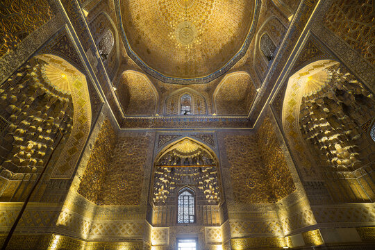 Interior of Guri Amir ("Tomb of the King" in Persian) in Samarkand