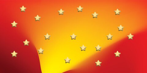 Dark red, yellow vector background with star. Modern geometrical abstract illustration with star. New Year design for business advert.