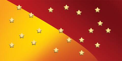 Dark red, yellow vector background with star. Modern geometrical abstract illustration with star. New Year design for business advert.