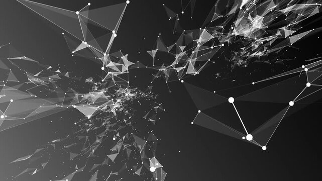 Plexus abstract network business technology science background loop