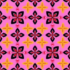 Obraz premium Azulejo tile featuring a colorful floral pattern.