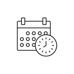Scheduled Calendar Event Time Appointment Line Icon