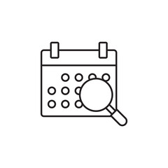 Magnifier Search Calendar Find Event Date Icon