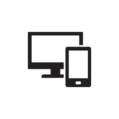 Solid Responsive Design Devices Desktop Phone Icons
