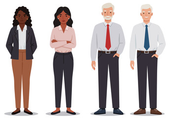 Diverse Business Professionals Team of People in Business Attire startup