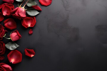 Black rose petal flower plant celebration.