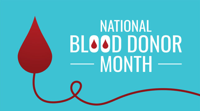 January Blood Donor Awareness Vector Design