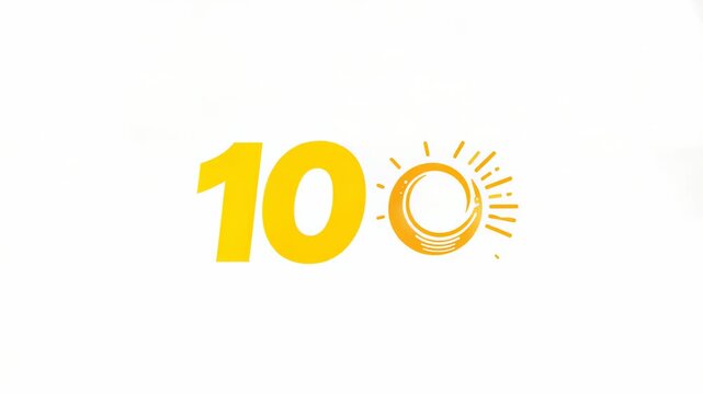 Sequence starting, centered graphic logo showing pulsing sun zero on white backdrop, shimmering