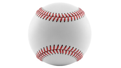 Realistic baseball ball isolated PNG on transparent background, sport equipment for baseball game and athletic competition