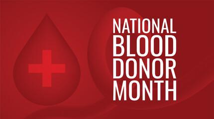 January Blood Donor Awareness Vector Design