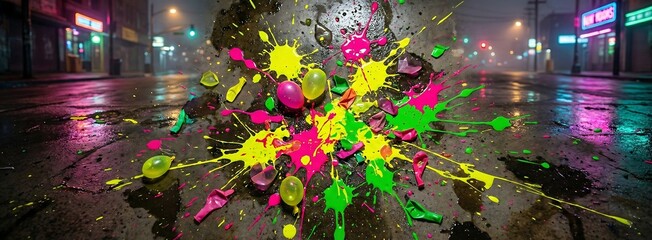 Facebook Cover Photo Flatlay of Acid Color Fight