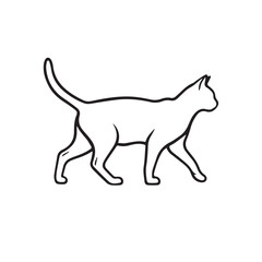 Vector of silhouette cat icon