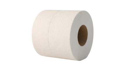 Soft and absorbent toilet paper roll isolated PNG, essential hygiene product for bathroom use and personal care on transparent background