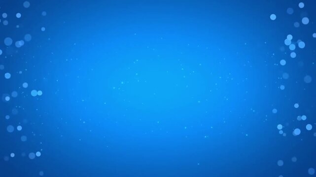 Abstract sparkling blue background with floating bokeh lights particles loop motion graphic