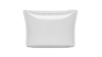 Blank stand-up pouch mockup PNG isolated on transparent background, flexible packaging for food or cosmetic products, design element