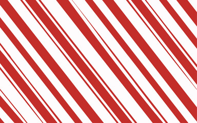 Naklejka premium Classic peppermint candy cane red and white diagonal striped seamless repeating vector pattern background illustration for festive seasonal marketing campaigns, holiday retail promotions, website wall