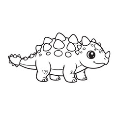 Dinosaur coloring pages coloring book vector illustration 