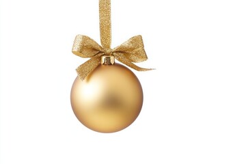 Golden Christmas ball christmas ribbon accessories.