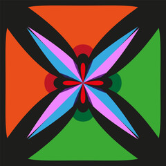 Three abstract forms. Leaf shape outline. Dynamic Vector element set. Simple organic graphic.