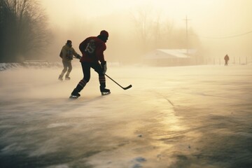 Obraz premium Hockey sports footwear outdoors.