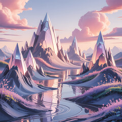 Mystical Mountain Reflection