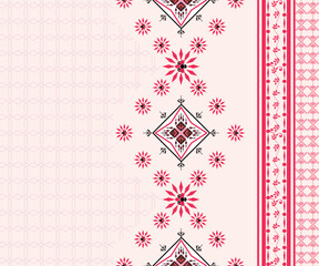 seamless floral lace seamless vector pattern design border decoration art illustration for holiday card and fabric, flower for. Native American tribal fabric. picture books, Wallpaper background