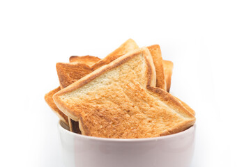 Tasty toast bread  isolated on white background