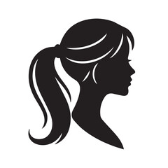 woman face silhouette logo
